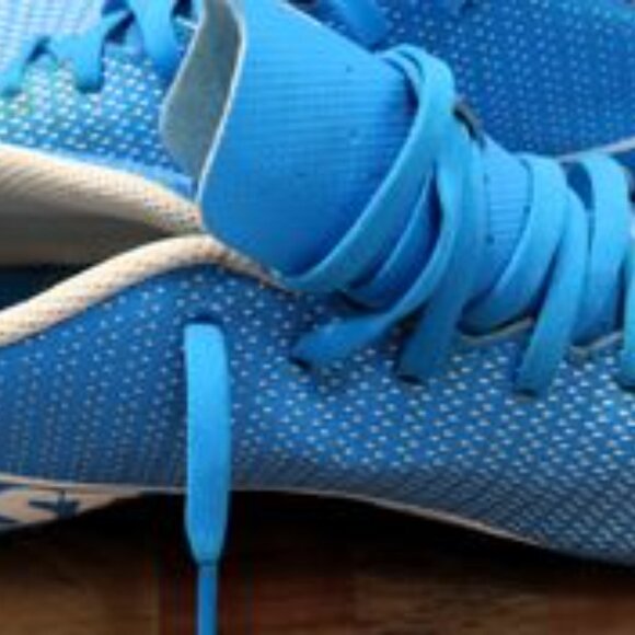 Men's Nike Cleat Soccer or Football Sport Shoes Just Do It Blue White Size 9 - Picture 10 of 11